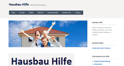 Desktop Screenshot of hausbau-hilfe.de